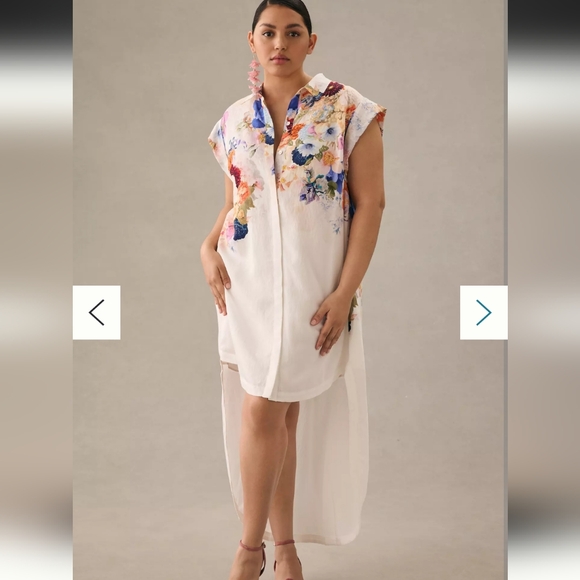 Maeve High-Low Floral Dress, 2X - Picture 2 of 11